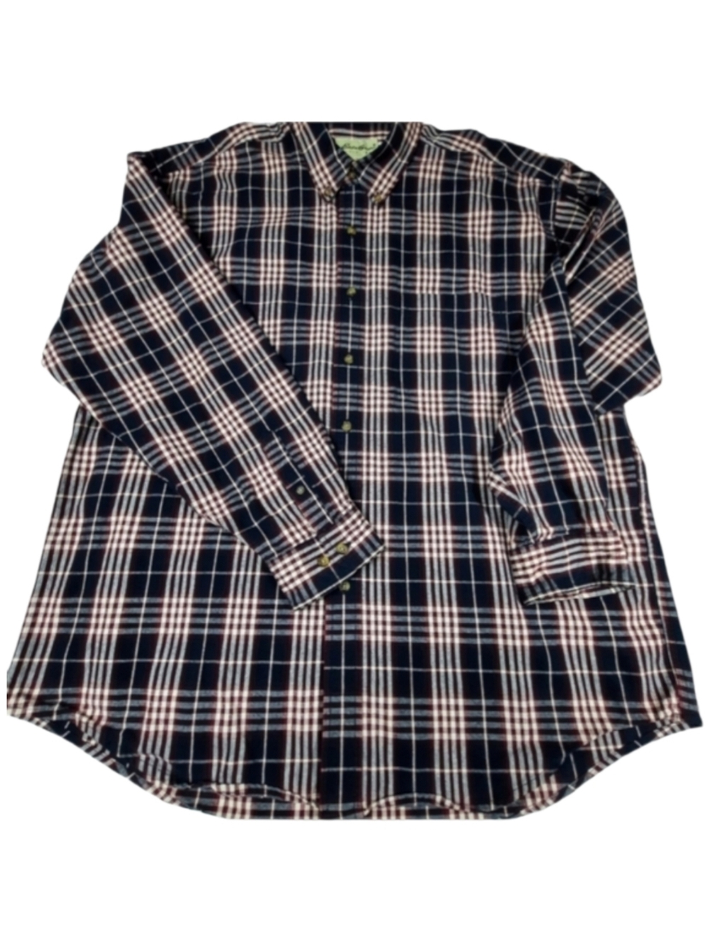 Eddie Bauer 100% Cotton Twill Mens Plaid Shirt SZ XLREG